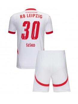 RB Leipzig Benjamin Sesko #30 Dječji Domaci Dres kompleti 2024-25 Kratak Rukavima (+ kratke hlače)